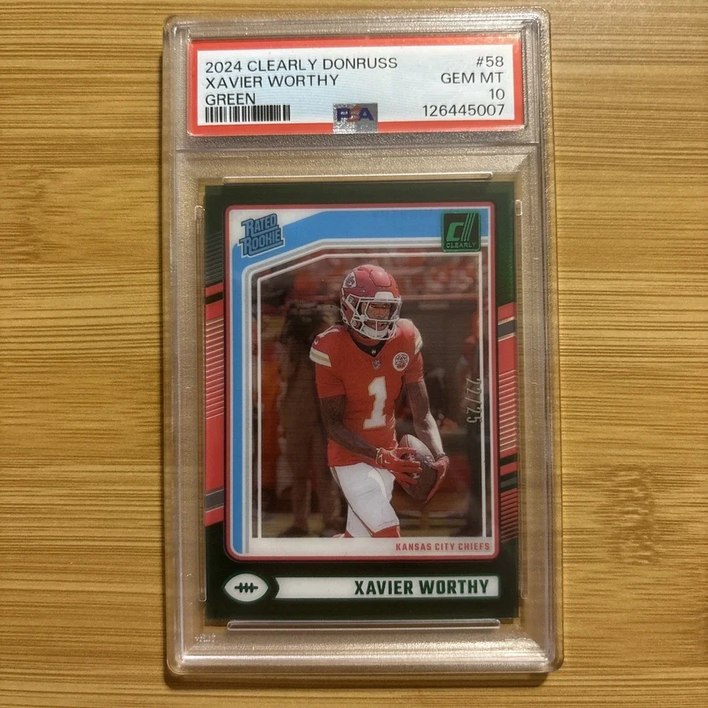 2024 Panini Clearly Donruss - Rated Rookie Xavier Worthy‎ #58 Green /25 (RC)